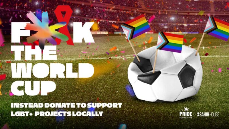 Two of the City region’s largest LGBT+ charities unite to show the Qatar World Cup the Red Card ahead of the Final
